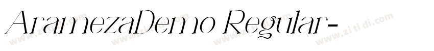 AramezaDemo Regular字体转换